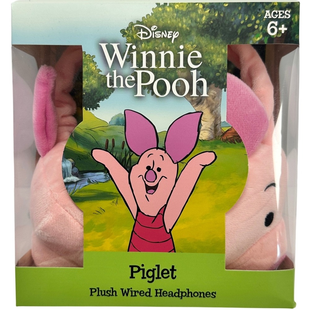 Disney Winnie the Pooh Piglet Plush Wired Headphones Kids Adjustable HP-0037 NEW